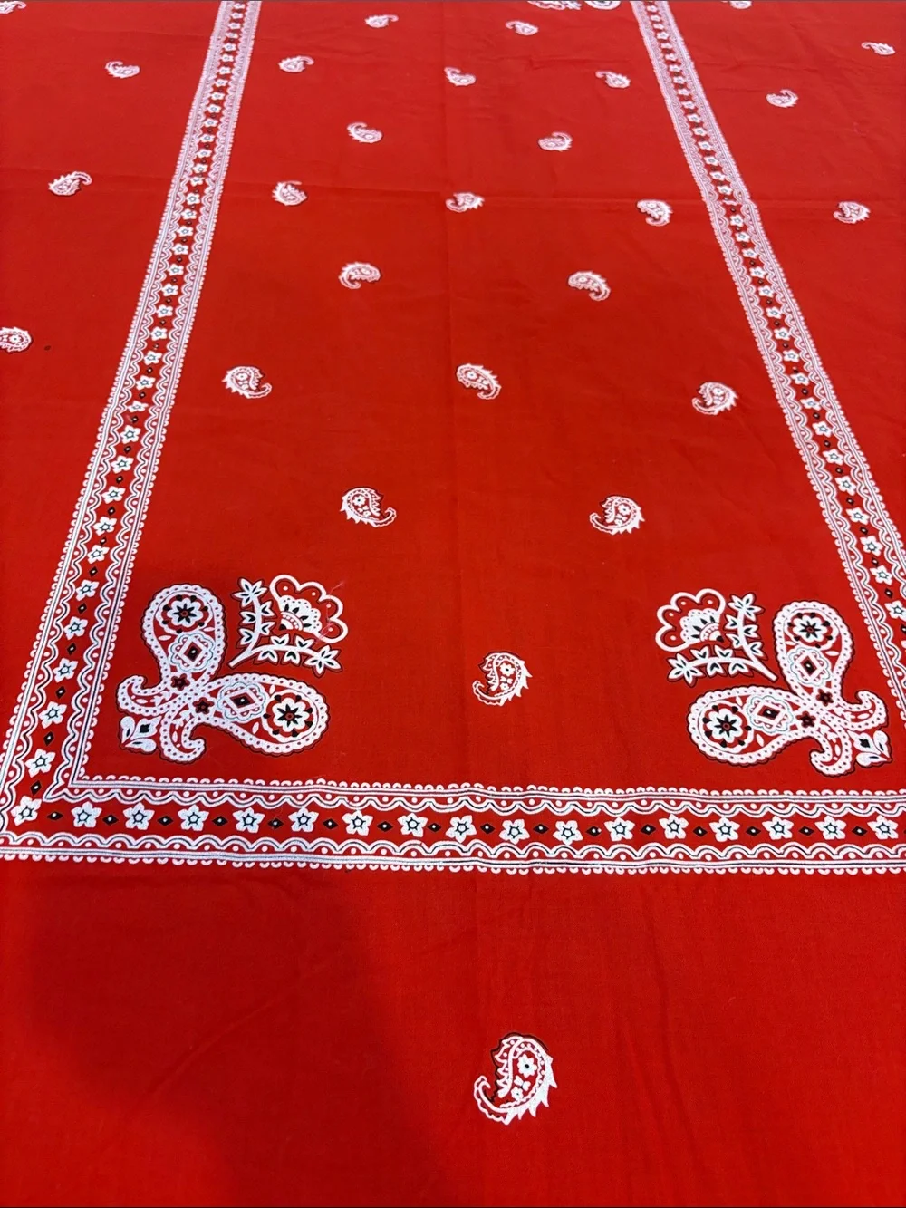 Red Paisley Tablecloth